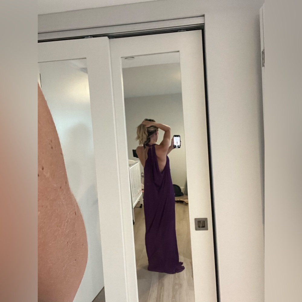 New Elegant purple long Dress for a special occasion as a marriage - size S/M - Picture 16 of 16